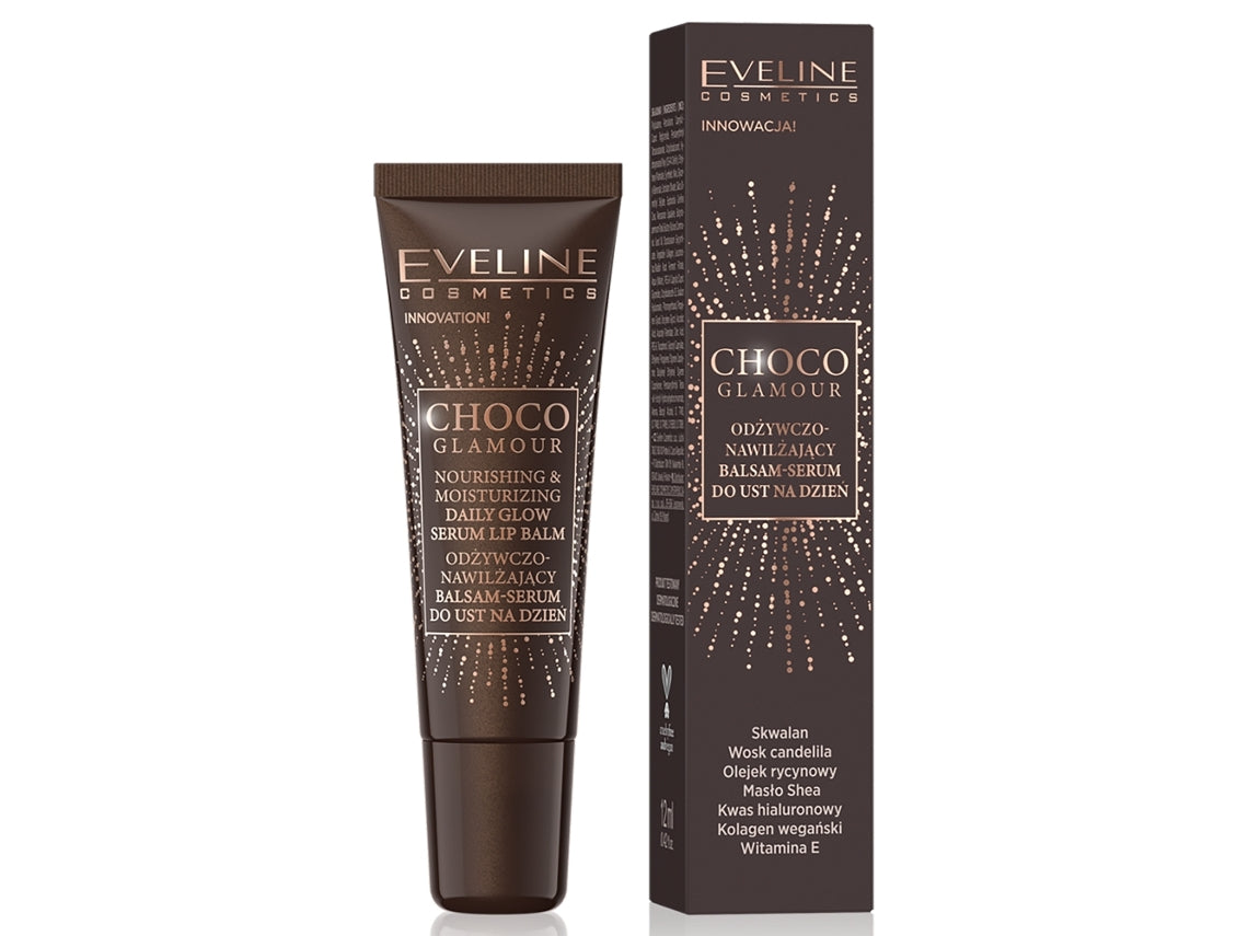 Eveline Cosmetics, Choco Glamour, Moisturizing, Lip Balm, 12 ml