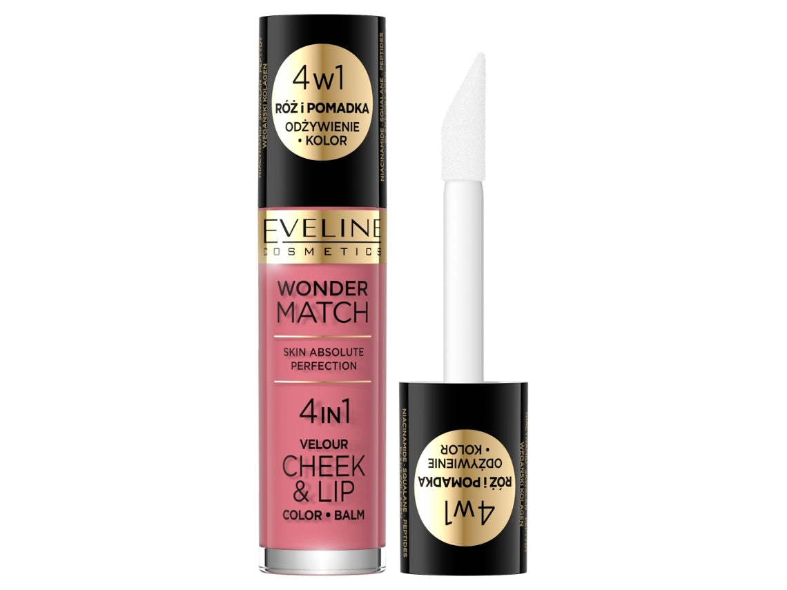 Eveline Cosmetics, Wonder Match 4in1, Lip & Cheek Balm 2-In-1, 04, 4.5 ml