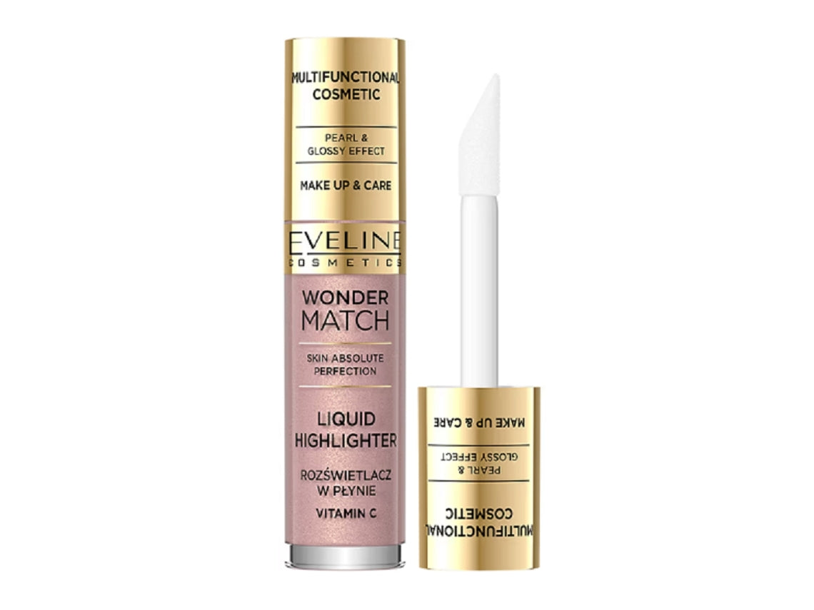 Eveline Cosmetics, Wonder Match, Vitamin C, Illuminating, Liquid Highlighter, 01, For Face, 4.5 ml