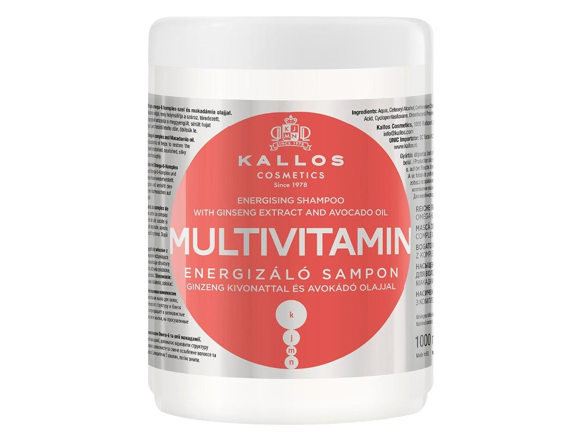 Kallos - Multivitamin with Ginseng Extract and Avocado Hair Mask - 1000ml