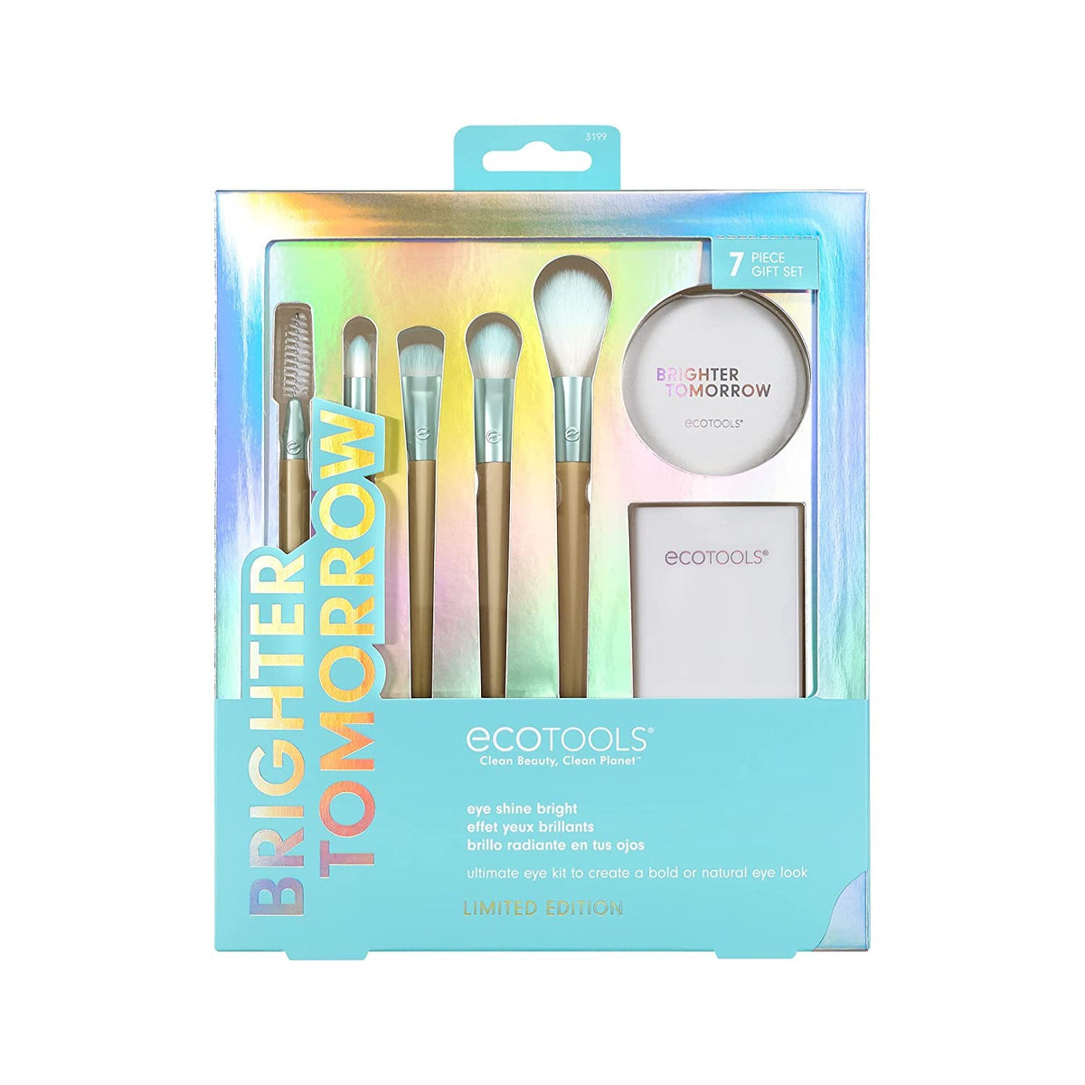 Brighter Tomorrow Set EcoTools: EcoTools, Pointed, Concealer Brush + EcoTools, Large, Eyeshadow Brush + EcoTools, Diffuse, Eyeshadow Brush + EcoTools, Precision, Highlighter Brush + EcoTools, Spoolie, Eyebrow Brush + Compact Mirror, Single-Sided + EcoTool