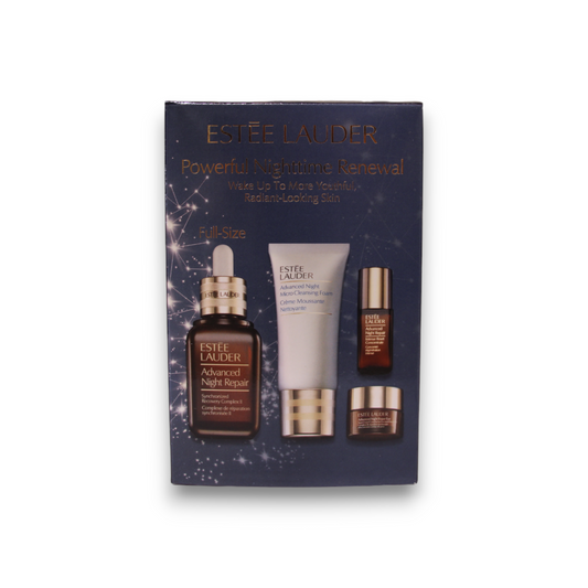 Powerful NightTime Renewal Set Estee Lauder: Advanced Night Repair - Eye Supercharged Complex, Vitamin E, Anti-Dark Spots, Night, Eye Cream, 5 ml *Miniature + Advanced Night Repair - Intense Reset, Hyaluronic Acid, Rescues & Resets, Concentrate, For Face,