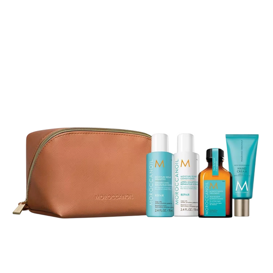 Set Moroccanoil: Repair, Paraben-Free, Hair Shampoo, For Moisturizing, 70 ml + Repair, Paraben-Free, Hair Conditioner, For Moisturizing, 70 ml + Hydration, Hair Oil Treatment, Hydrating, 25 ml + Fragrance Originale, Hyaluronic Acid, Nourishing, Hand Cream