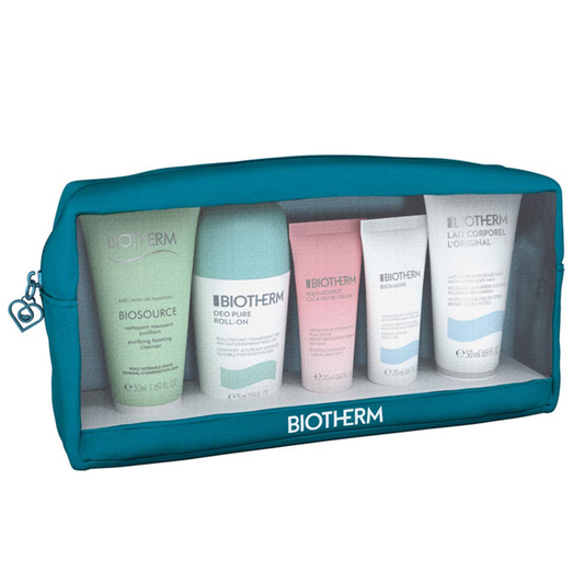 Set Biotherm: Biotherm, Hydrating, Body Milk, 50 ml + Biosource, Eliminates Impurities, Cleansing Foam, 50 ml + Deo Pure, Soothing, Deodorant Roll-On, For Women, 50 ml + Biomains, Hydrating, Hand Cream, Jasmine, 20 ml + Aquasource Cica Nutri, Soothing, Cr