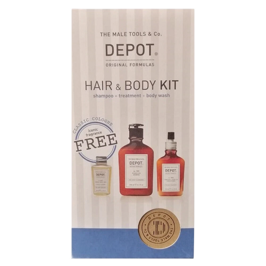 Set Depot: 100 Hair Cleansing No. 103, Pro-Vitamin B5, Hair Shampoo, For Hydration, 250 ml + 200 Hair Treatments No. 202, Botanical Complex, Hair Leave-In Conditioner, For Hydration, 100 ml + 600 Body Solutions No. 601, Botanical Complex, Cleansing, Class