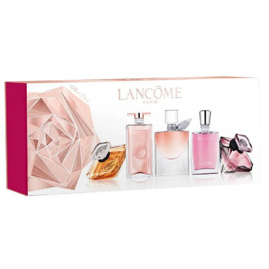 Set Lancome: Tresor, Eau De Parfum, For Women, 7.5 ml *Miniature + Idole, Eau De Parfum, For Women, 5 ml *Miniature + La Vie Est Belle, Eau De Parfum, For Women, 4 ml *Miniature + Miracle, Eau De Parfum, For Women, 5 ml *Miniature + La Nuit Tresor, Eau De