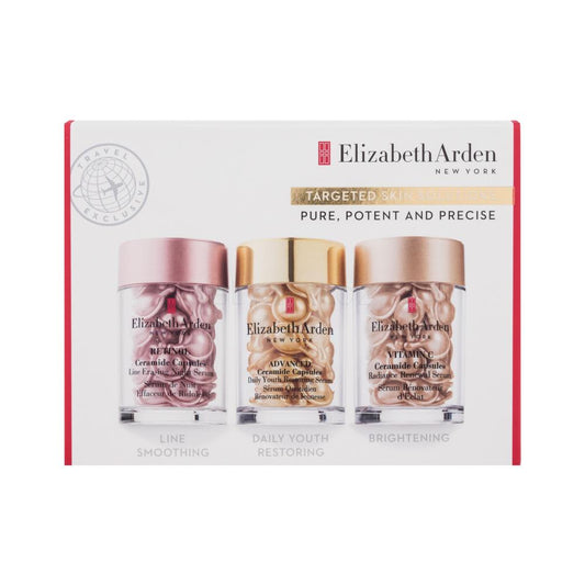 Set Elizabeth Arden: Retinol Ceramide, Reduces Fine Lines & Wrinkles, Daily, Serum Capsules, For Face & Neck, 30 pcs + Advanced Ceramide, Nourishing & Restoring, Morning & Evening, Serum Capsules, For Face & Neck, 30 pcs + Ceramide, Vitamin C, Brightening