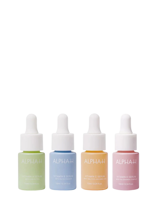 Set Alpha-H: Vitamin C, Brightening & Hydrating, Daily, Serum, For Face, 10 ml + Vitamin B, Hydrating, Soothing, Calming, Protecting, Anti-Ageing, Morning & Evening, Serum, For Face, 10 ml + Vitamin B, Hydrating, Calming & Protecting, Morning & Evening, S