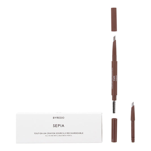 Byredo, All-In-One, Präzisions-Augenbrauenstift & Pinsel 2-in-1, doppelseitig, 02, Sepia, 0,5 g