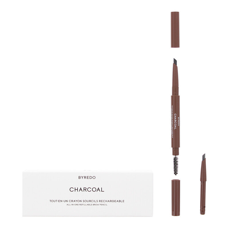 Set Duo, Byredo, All-In-One, Brow Pencil, Eyebrow Cream Pencil & Brush 2-In-1, 04, Charcoal, 2 pcs, 0.25 g