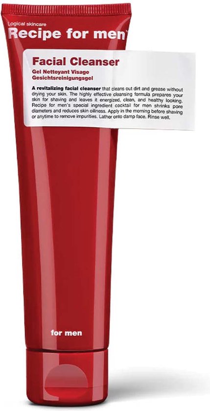 Recipe For Men, Facial Cleanser, Revitalizing, Cleansing Gel, For Face, 100 ml