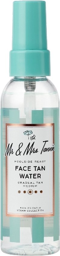 Mr & Mrs Tannie, Face Tan Water, Jojoba Oil, Hydrating, Self-Tanning Spray, For Face, 75 ml