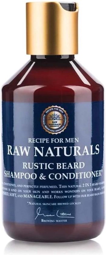Raw Naturals, Beard Shampoo & Conditioner, 100% vegan, Beard Shampoo, Softness, 250 ml