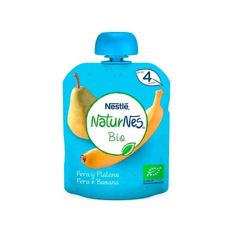Nestlé Naturnes Bio Pear Banana 90g bag
