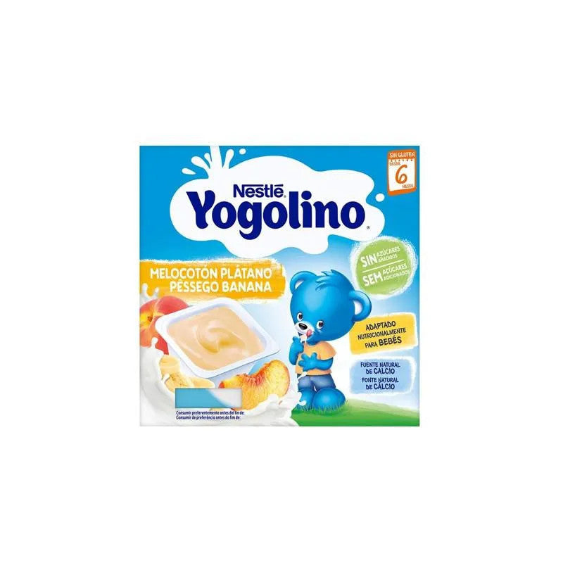 Nestle Nestla(c) Yogolino Melocota3n Y Pla!tano 6m 4x 100g