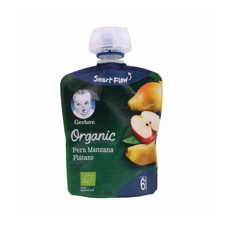 Gerber Organic Pear Apple Banana 4X