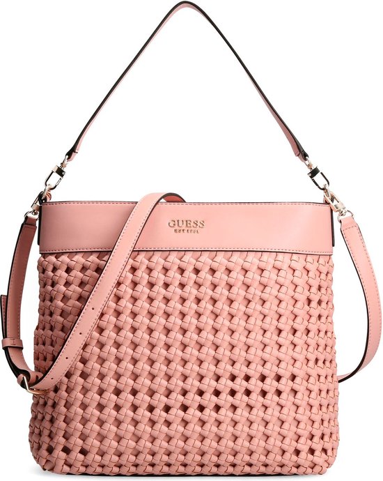 Guess, Sicilia, Artificial Fiber, Textile Bag, Pink, HWWG8490020PIN, For Women, 29 x 9 x 24