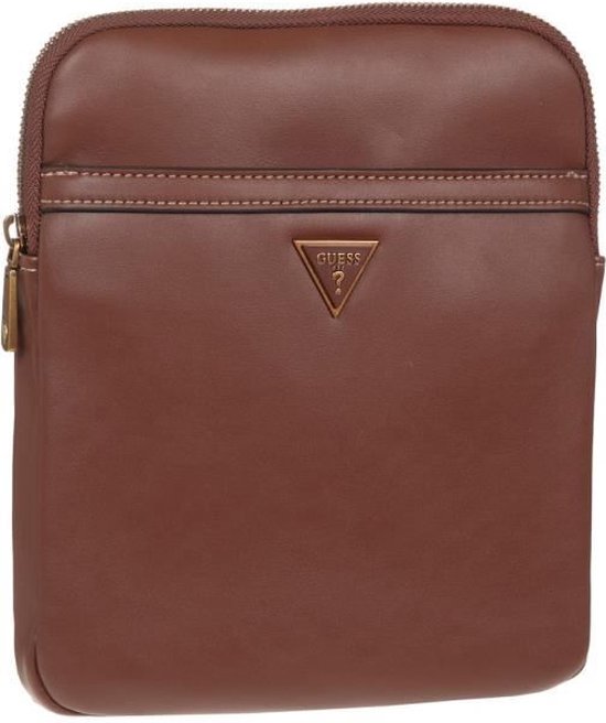 Guess, Scala, Synthetic Leather, Textile Bag, Brown, HMSCALP2223BRO, For Men, 20 x 22.5 x 2.5 cm