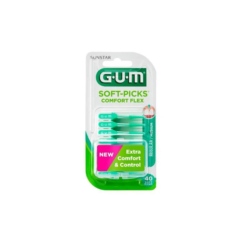 GUM Soft Picks Comfort Flex normaler Minzgeschmack – 40 Stück