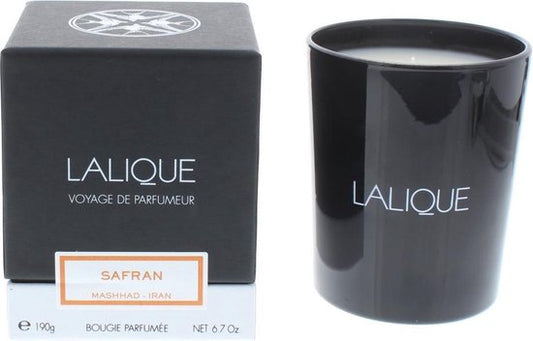 Lalique, Safran Mashhad Iran, Leather Woods, Scented Candle, 190 g