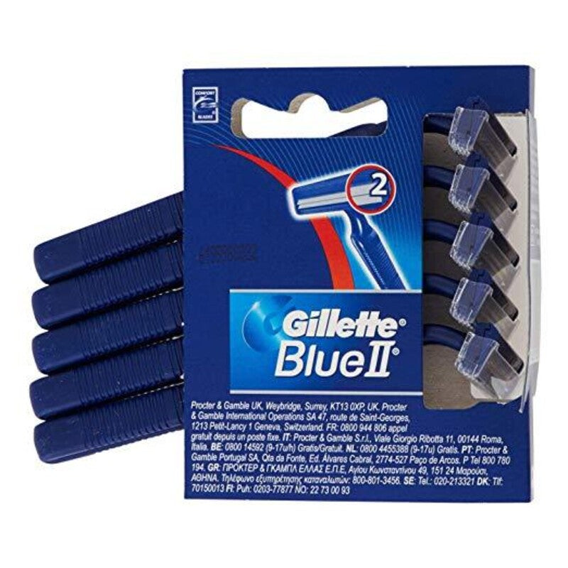 Shaving Razors Gillette Blue Ii Plus 5 Units