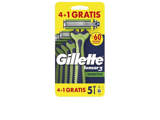 Gillette Sensor3 Sensitive Cuchilla Afeitar Desechable 5 U