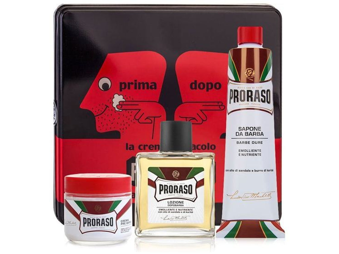 Shaving Set Proraso Red Vintage Primadopo 3 Pieces