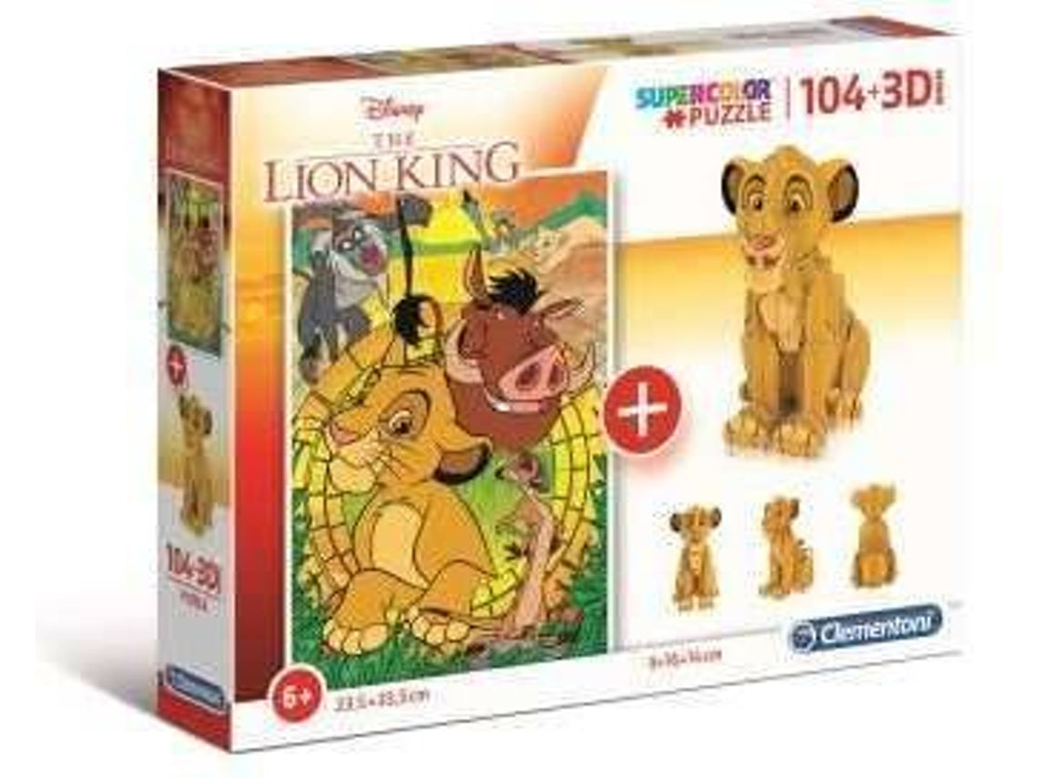 Clementoni Legpuzzel Met Bouwpakket The Lion King 104 Stukjes