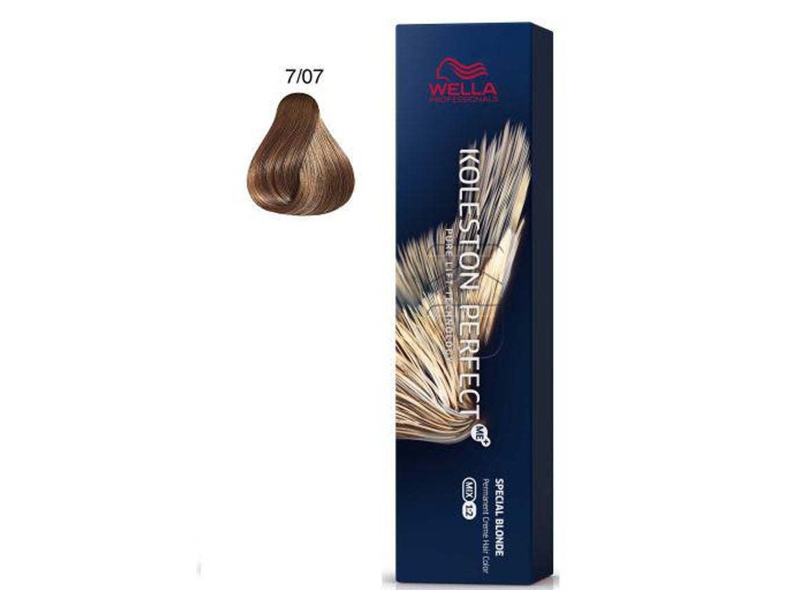 Permanente Kleur Koleston Me+ Wella Nº 7/07 (60 ml) (60 ml)