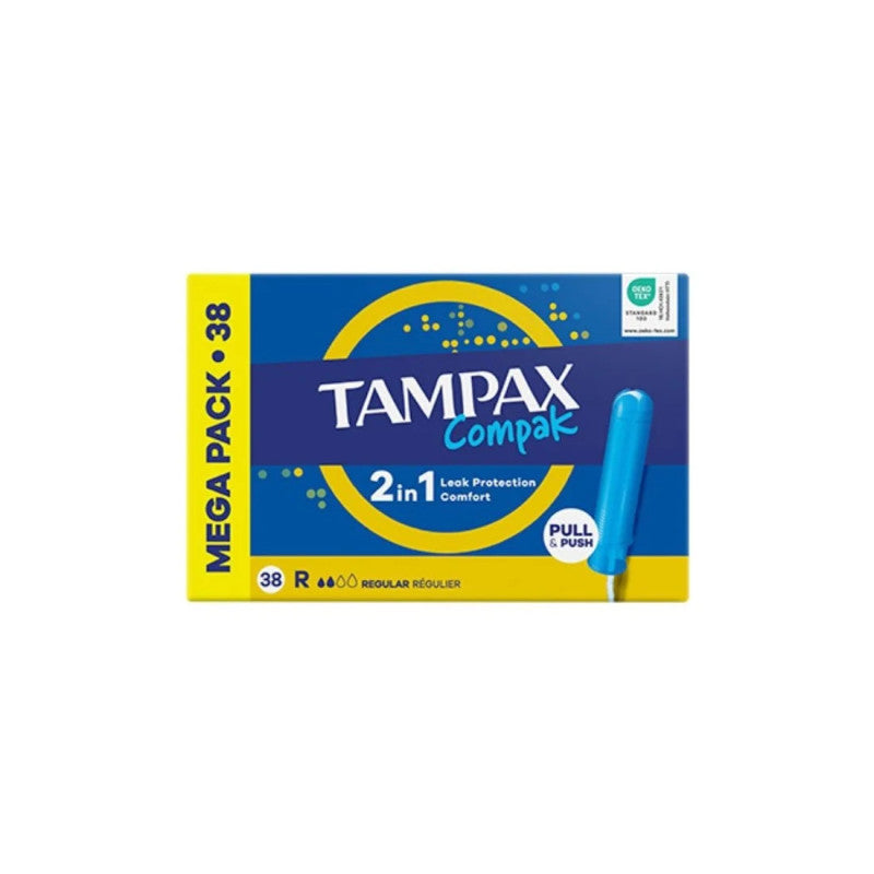 Tampax Compak Regular - Tampons Met Inbrenghuls - 38 stuks