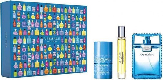 Set Versace: Eau Fraiche, Eau De Toilette, For Men, 100 ml + Eau Fraiche, Eau De Toilette, For Men, 10 ml + Eau Fraiche, Deodorant Stick, For Men, 75 ml