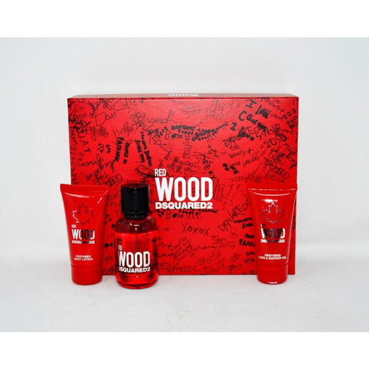 Set Dsquared 2: Red Wood, Eau De Toilette, For Women, 50 ml + Red Wood, Shower Gel & Shampoo 2-In-1, 50 ml + Red Wood, Body Lotion, 50 ml