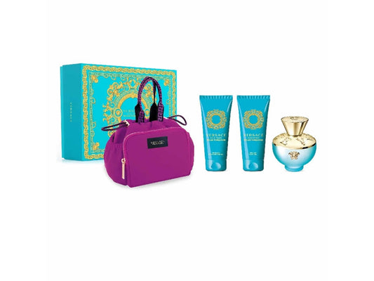 Versace Dylan Turquoise pour Femme Eau de Toilette 100ml + Body Lotion 100ml + Shower Gel 100ml + Cosmetic Bag GIFTSET