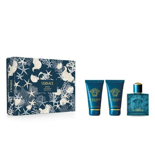 Versace Eros Eau de Toilette Spray 50ml Set 3 Pieces