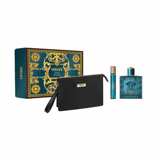 Versace Eros Pour Homme Eau De Parfum Spray 100ml Set 3 Pieces
