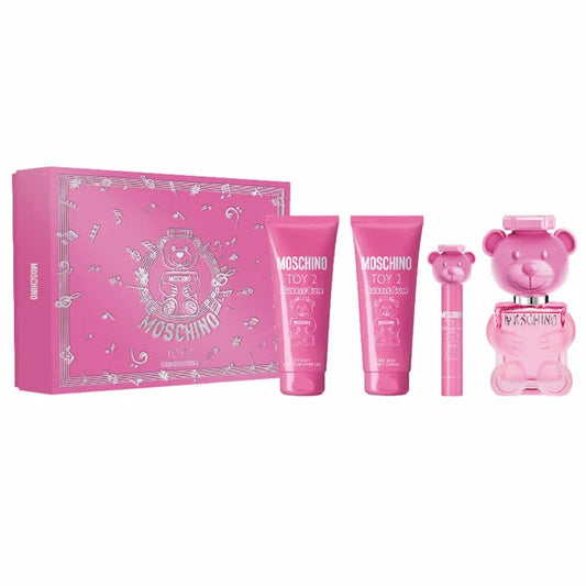 Moschino Toy 2 Bubble Gum Eau De Toilette Spray 100ml Set 4 Pieces