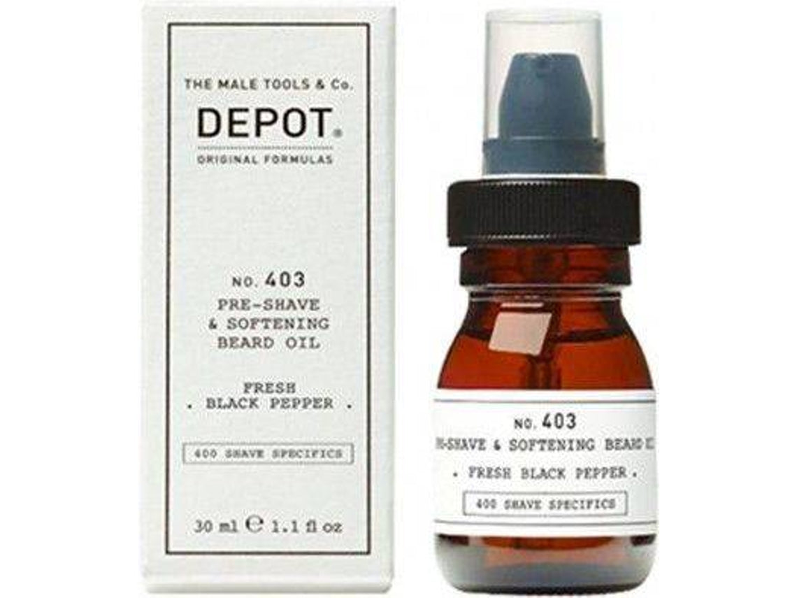 Depot - 403 Pre-Shave &amp; Softening Beard Oil Fresh Black Pepper - 30ml