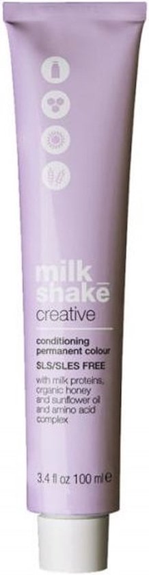 Milk Shake, Creative, SLS/SLES-Free, Permanent Hair Dye, 7.447CC Intense Copper Medium Blond, 100 ml