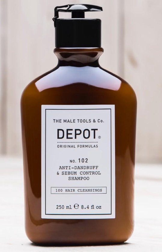 Depot, 100 Hair Cleansing No. 102, Botanical Complex, Hair Shampoo, Anti-Dandruff & Sebum Control, 10 ml