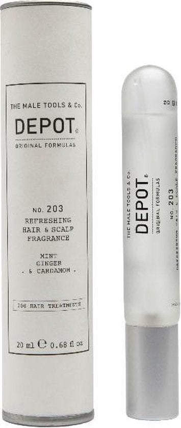 Depot, 200 Hair Treatments No. 203, Hair Scented Mist, For Men, Mint, Ginger & Cardamom, 20 ml
