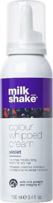 Milk Shake, Colour Whipped Cream, Organic Fruit Extracts, Hair Colour Leave-In Mousse,  Violet, 100 ml