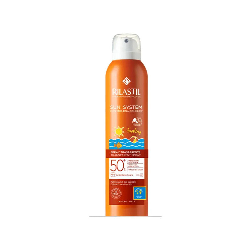 Zonnebrandspray voor Kinderen Rilastil Sun System Transparant Spf 50+ (200 ml)