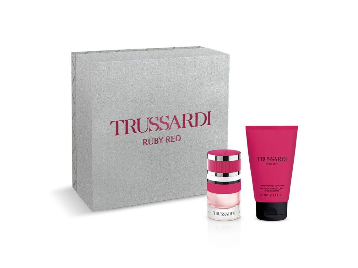 Trussardi Ruby Red Eau De Perfume Spray 60ml Set 2 Pieces