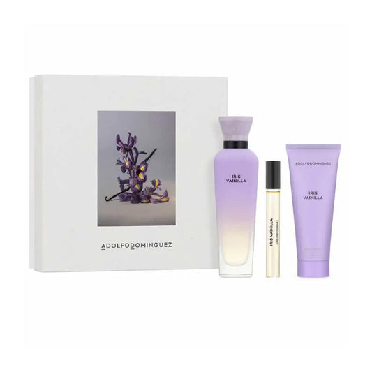 Adolfo Dominguez Iris Vainilla Eau De Parfum Spray 120ml Set 3 Pieces