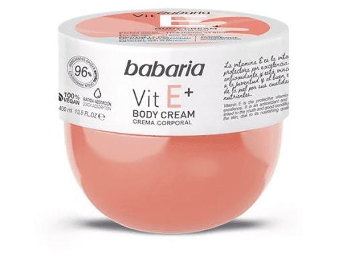 Babaria Vitamin E+ Body Cream 100% Vegan 400 Ml