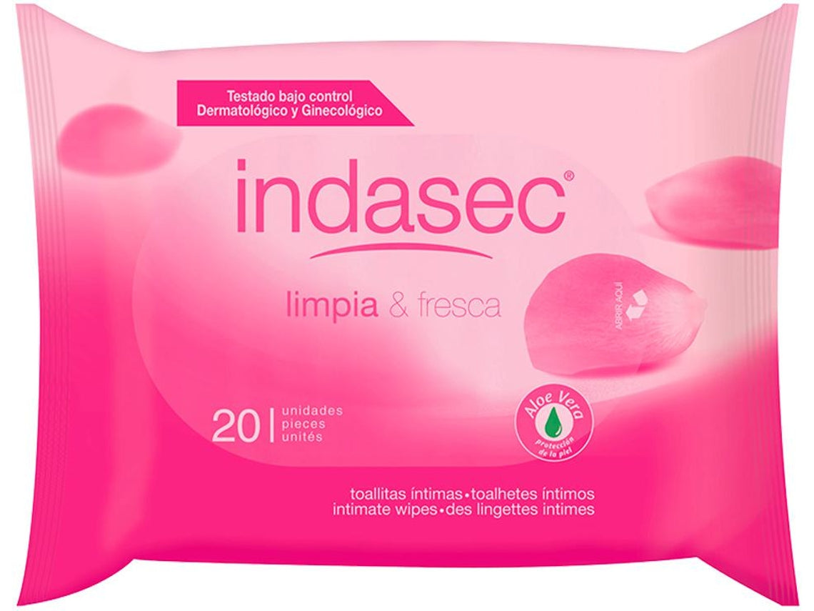 Indasec Limpia &amp; Fresca Toallitas Intimas 20 Uds