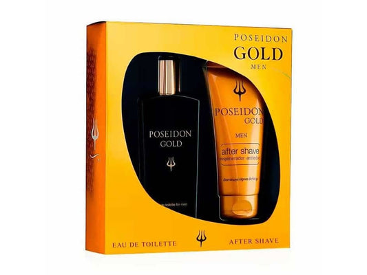 Poseidon Gold Men Eau De Toilette Spray 100ml Set 2 Pieces