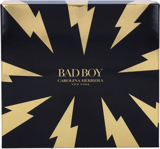 Set Carolina Herrera: Bad Boy, Shower Gel, For All Skin Types, 100 ml + Bad Boy, Eau De Toilette, For Men, 100 ml
