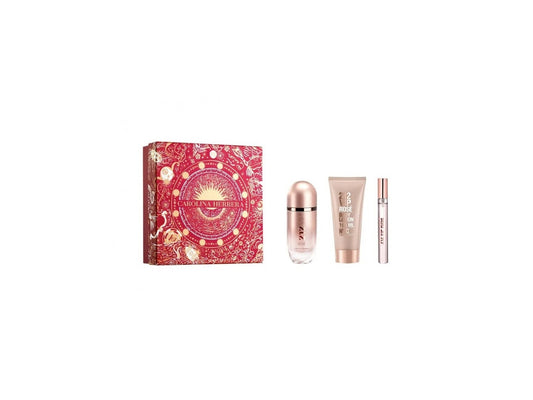 Carolina Herrera 212 Vip Rose Eau De Perfume Spray 80ml Set 3 Pieces Christmas 2023