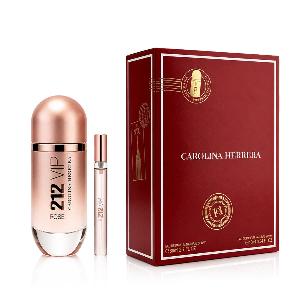 Carolina Herrera, 212 VIP Rose Dárková sada EDP 80 ml a miniaturka EDP 10 ml, 80ml